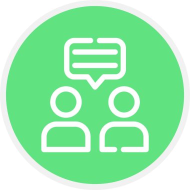 Sohbet vektör çember çizgisi simgesi dekoru