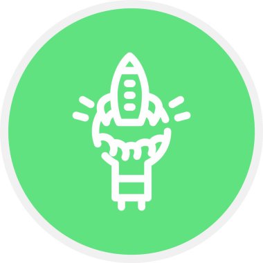 roket ikonu vektör illüstrasyonu