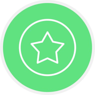 Beyaz arkaplanda en sevilen düz simge