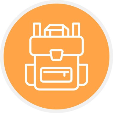 Eşsiz Sırt Çantası Vektör Satırı Simgesi