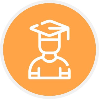 Öğrenci simgesinin vektör illüstrasyonu