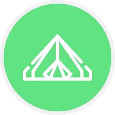 güzel çadır vektör çizgisi simgesi