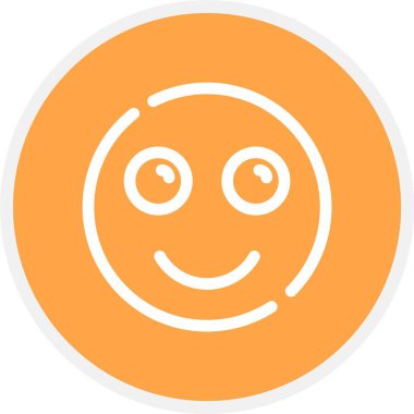 Gülümse ikonu. vektör illüstrasyonu