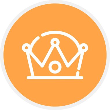 taç düz renk vektör simgesi