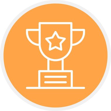 Ödül kupası ikonu. vektör illüstrasyonu