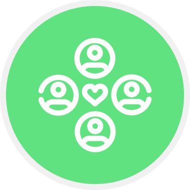 Eşsiz Kalp Vektör Satırı Simgesi