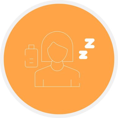 Benzersiz kız uyku vektörü çizgisi simgesi