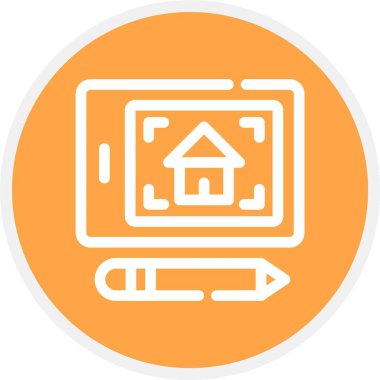 Ev Vektörü Kabartma Simgesi Tasarımı