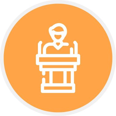 Dizüstü bilgisayar simgesi olan bir adamın vektör çizimi