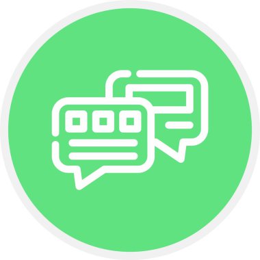 Sohbet simgesi vektör illüstrasyonu