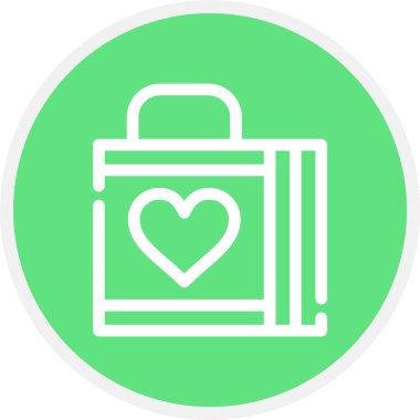 Bir kalp simgesinin vektör illüstrasyonu