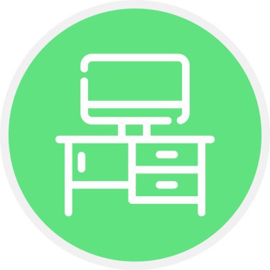 Ofis simgesi vektör illüstrasyonu