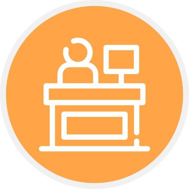 bilgisayar monitörü ikon vektör illüstrasyonu