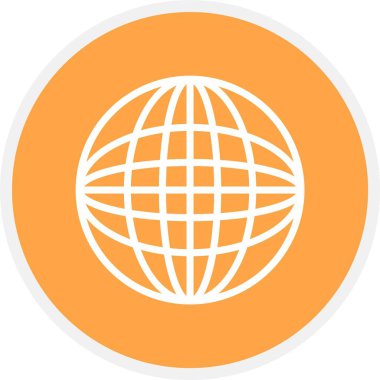 Benzersiz küresel küresel küresel vektör simgesi