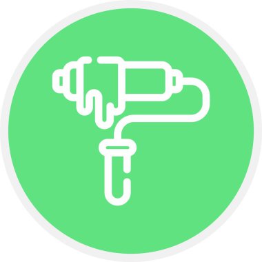 Dolgu vektör dairesi ikon tasarımı atio