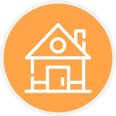 güzel ev vektör çizgisi simgesi