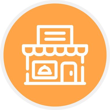 dükkan simgesi vektör illüstrasyonu