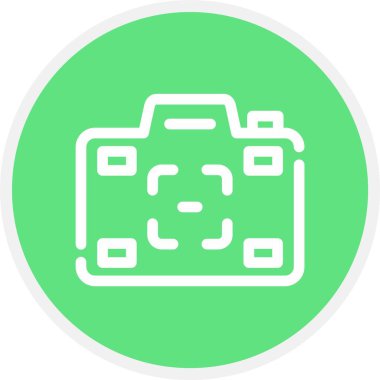 Eşsiz bagaj vektör çizgisi simgesi