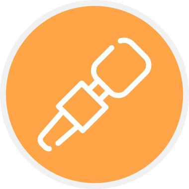 Tıbbi maskenin bir simgesinin vektör çizimi