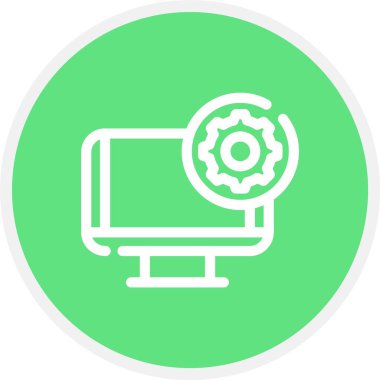 Güzel Ayarlar Satır Vektörü Simgesi