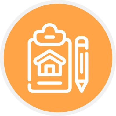 Eşsiz Ev Vektör Satırı Simgesi