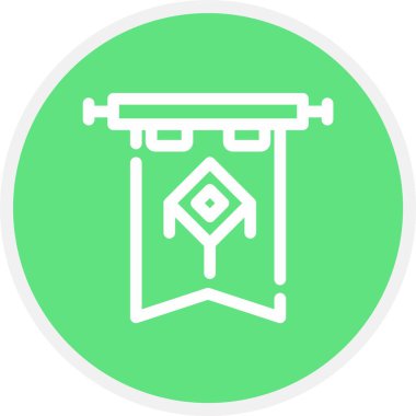 Eşsiz Çadır Çizgisi Vektör Simgesi