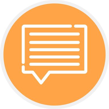 Mesaj var. Web simgesi basit illüstrasyon