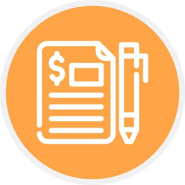 Pano simgesi, satır ve çizgi ile kağıt para