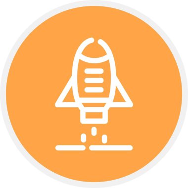 roket ikonu vektör illüstrasyonu