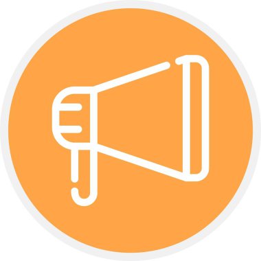 Konuşmacı. Web simgesi basit illüstrasyon