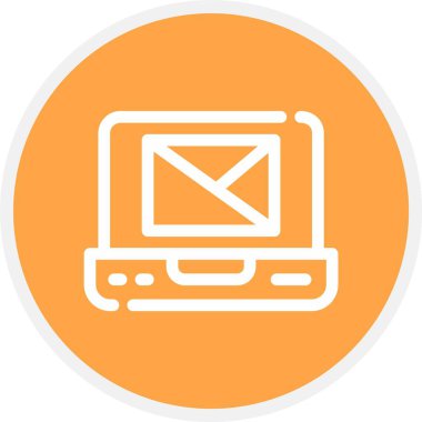 Dizüstü bilgisayar simgesi vektör çizimi