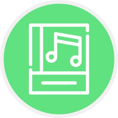 Müzik notası simgesi. vektör illüstrasyonu