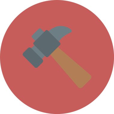 Çekiç. Web simgesi basit illüstrasyon