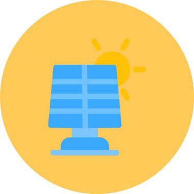 Güneş enerjisi panel vektör illüstrasyonu