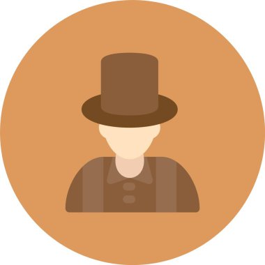 Web Kullanımı için Maceracı, Basit Vektör İllüstrasyonu