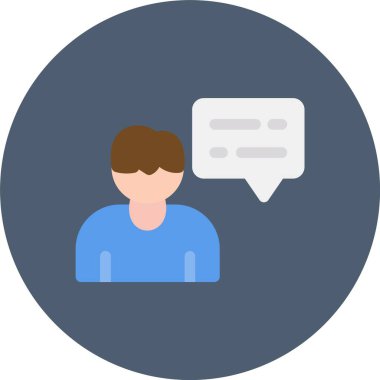 Sohbet simgesinin vektör illüstrasyonu