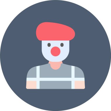 Şapka simgesi olan bir adamın vektör çizimi