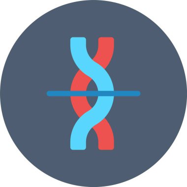 Mavi ve kırmızı DNA ikonunun vektör çizimi