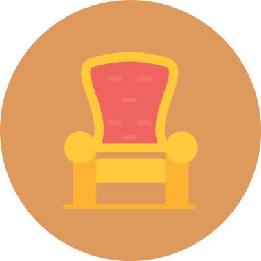 Bir sandalye simgesinin vektör illüstrasyonu