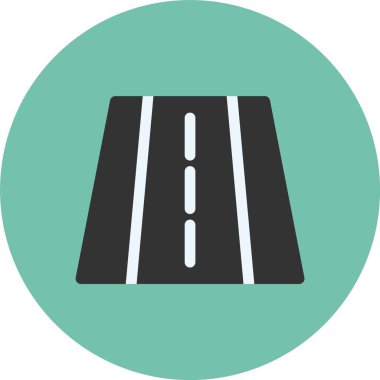 Yol simgesi. Vektör çizim