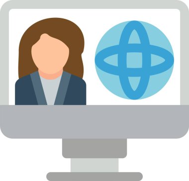 Bir bilgisayar simgesinin vektör illüstrasyonu