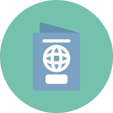 Kitap Düz Çember Vektör Simgesi Tasarımı