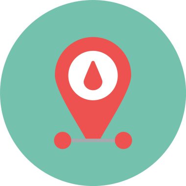 Bir damla kan ikonunun vektör çizimi