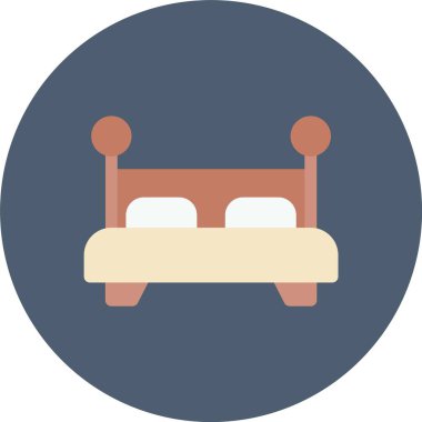 Otel düz renkli vektör simgesi