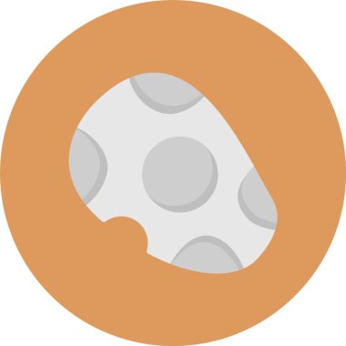 Paskalya yumurtası düz simgesi, vektör, illüstrasyon