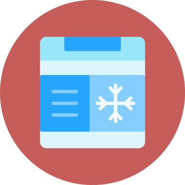 Kar Tanesi vektör simgesi, basit tasarım illüstrasyonu