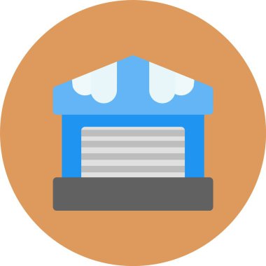 inşaat evi simgesi düz stil