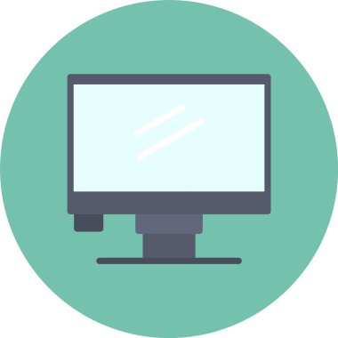 Bilgisayar. Web simgesi basit illüstrasyon