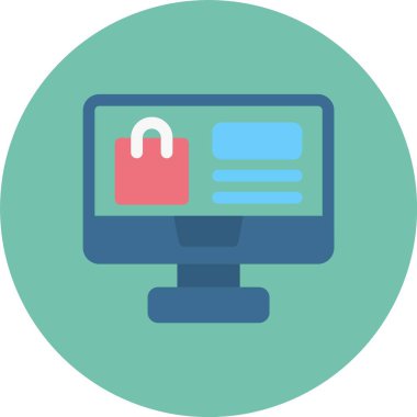 Bilgisayar. Web simgesi basit illüstrasyon