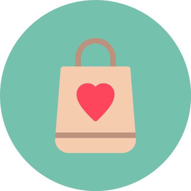 Alışveriş çantası simgesini, basit vektör çizim